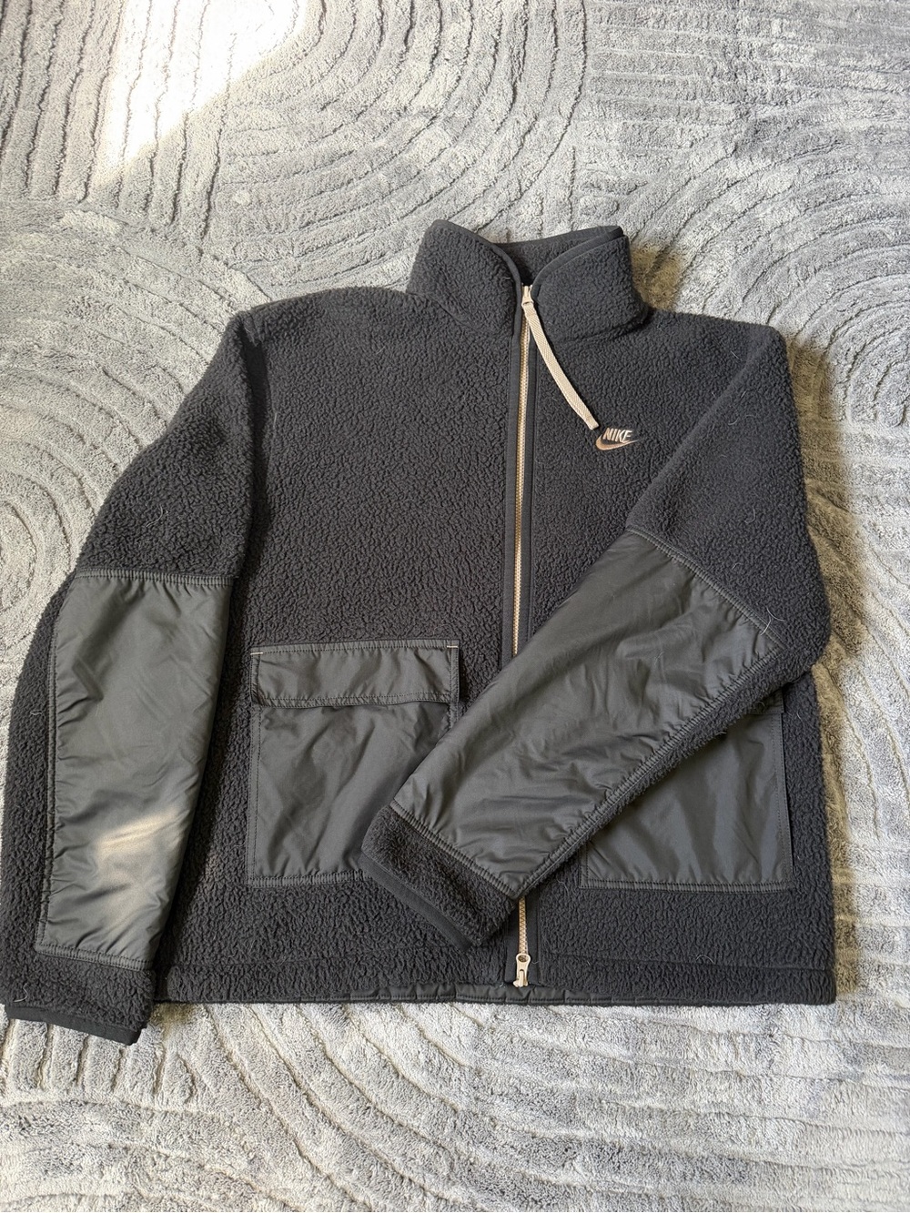 Nike Men’s Black Sherpa Fleece Jacket